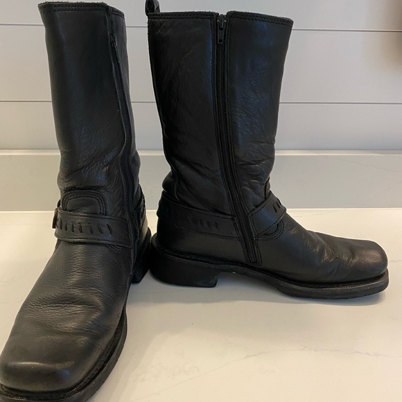 HarleyDavidson Shoes Harleydavidson Black Leather Riding Boots